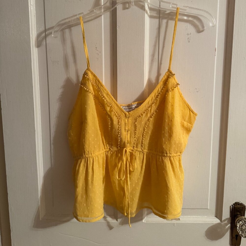 Abercrombie Cropped Yellow Tank